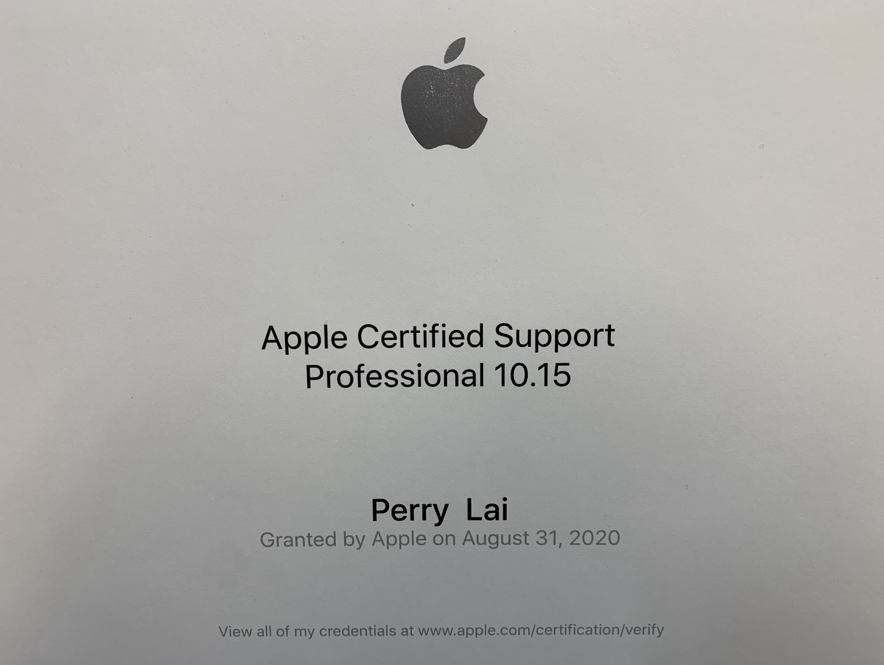 Apple Certified Support Professional 證書